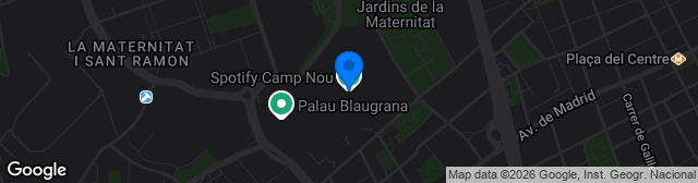Map showing Camp Nou