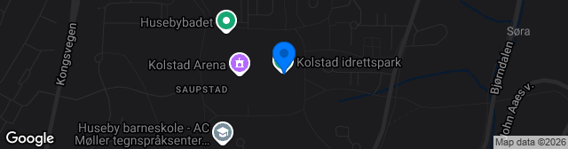 Map showing Kolstad idrettspark stor