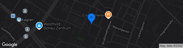 Map showing Hellas Kagran Sport-Arena