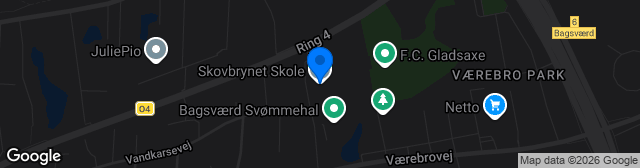 Map showing Skovbrynet Skole Kunstgræs