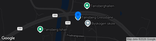 Map showing Tønsberg Gressbane KG