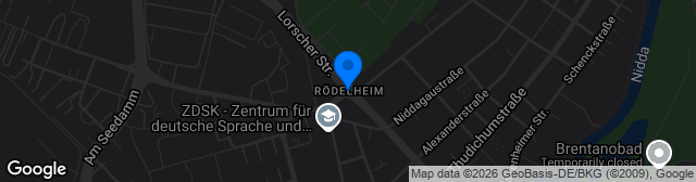 Map showing Kunstrasenplatz 2 F-Rödelheim