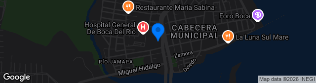 Map showing Unidad Deportiva Hugo Sánchez