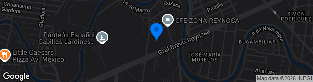 Map showing Estadio Adolfo López Mateos