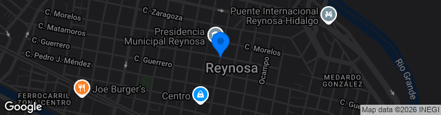 Map showing Estadio Unidad Deportiva Solidaridad