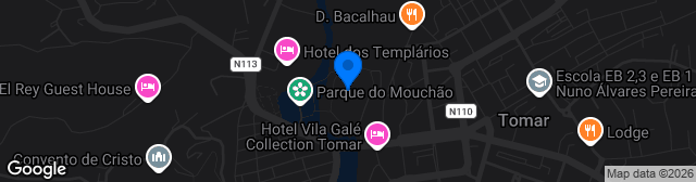 Map showing Estádio Municipal de Tomar