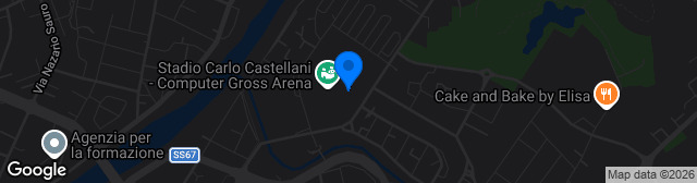 Map showing Stadio Carlo Castellani – Computer Gross Arena
