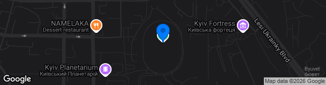 Map showing NSK Olimpiiskyi