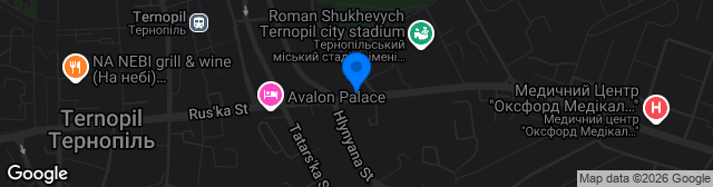 Map showing Ternopilskyi miskyi stadion im. Romana Shukhevycha