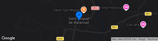 Map showing Camp de Futbol Municipal de Sant Miquel de Balansat