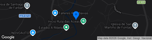 Map showing Estadio Municipal De Ribela
