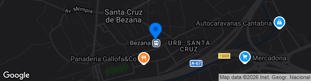 Map showing Campo De Fútbol Municipal De Bezana