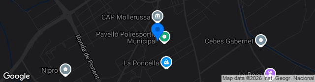 Map showing Camp Municipal d'Esports