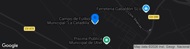 Map showing Estadio Muncipal La Celadilla