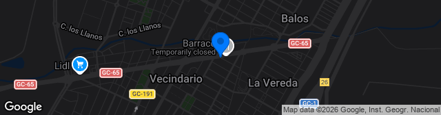 Map showing Estadio Municipal El Pino