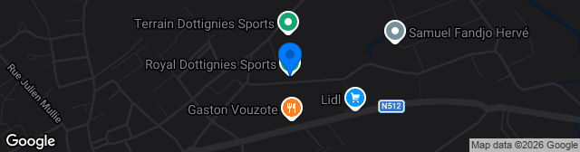 Map showing Terrein 1 Dottignies Sport