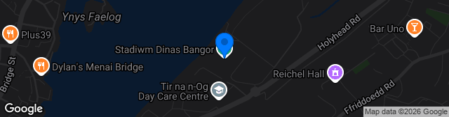 Map showing Nantporth Stadium