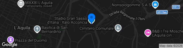 Map showing Stadio Gran Sasso d'Italia