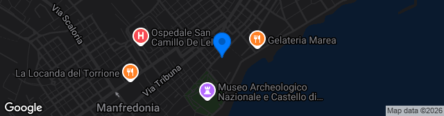 Map showing Stadio Miramare
