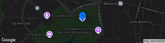 Map showing Arena Civica Gianni Brera