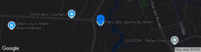 Map showing Parc des Sports du Bram