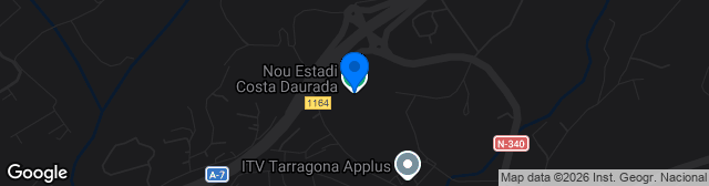 Map showing Nou Estadi Costa Daurada