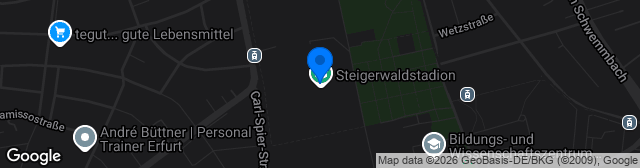 Map showing Steigerwaldstadion