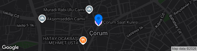 Map showing Çorum Şehir Stadyumu