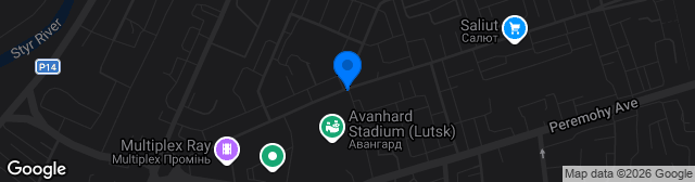 Map showing Stadion Avanhard