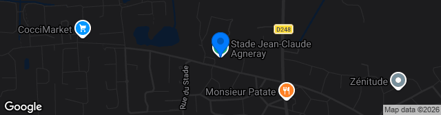 Map showing Stade Jean-Claude Agneray