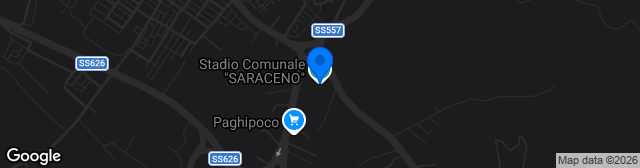 Map showing Stadio Comunale Saraceno