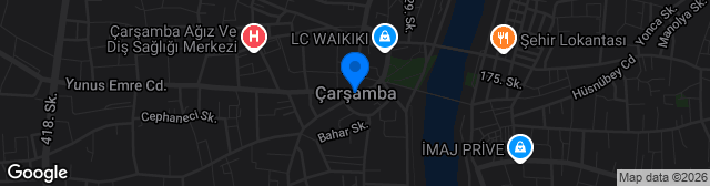 Map showing Çarşamba Şehir Stadyumu