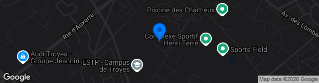 Map showing Complexe Sportif de l'Aube N° 2 - Terrain du Bas