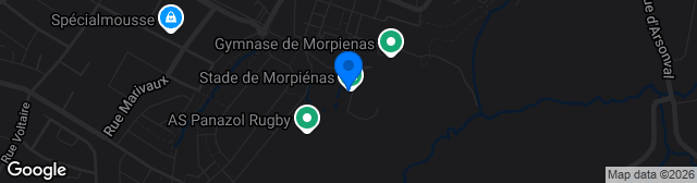 Map showing Stade de Morpiènas