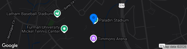 Map showing Paladin Stadium