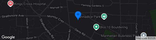 Map showing The Scot Foam Stadium at Dens Park