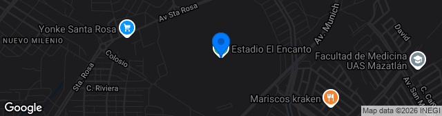 Map showing Estadio El Encanto