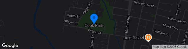 Map showing Cook Park Saint Marys