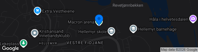 Map showing Hellemyr kunstgress