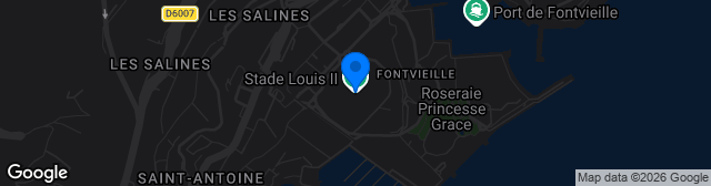 Map showing Stade Louis-II