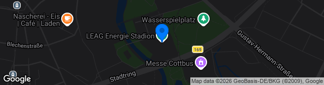 Map showing LEAG Energie Stadion