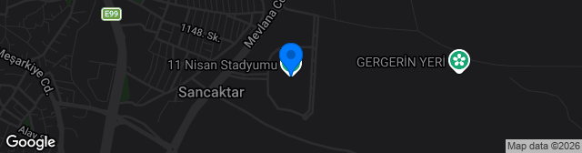 Map showing Şanlıurfa 11 Nisan Stadyumu