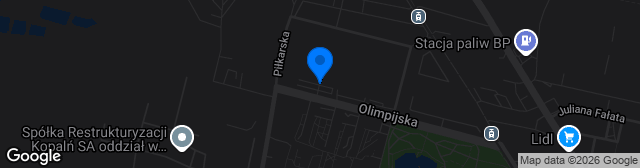 Map showing Stadion Polonii Bytom