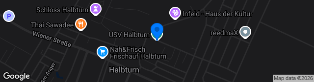 Map showing Sportplatz USV Halbturn