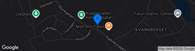 Map showing Kopparvallen