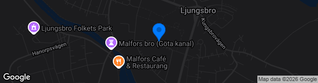 Map showing Ljungsbro Konstgräsplan
