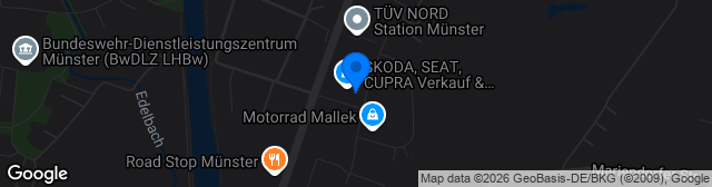Map showing Senger Arena