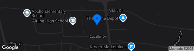 Map showing Airline High School Stadium