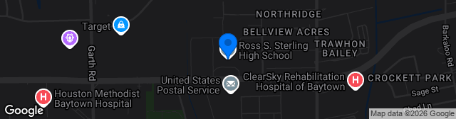 Map showing Ross Sterling High School