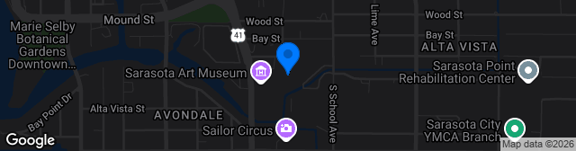 Map showing Cleland Stadium at Ihrig Feild at Sarasota High